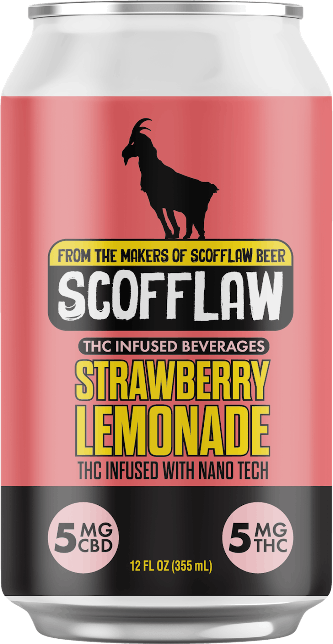 SCOFFLAW STRAWBERRY LEMONADE 4PK 12OZ (5MG-CBD 5MG-THC